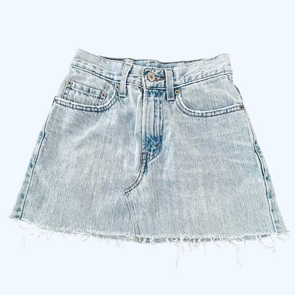 Levi's Reworked Vintage Blue A-Line Mini Skirt XS - Picture 1 of 12
